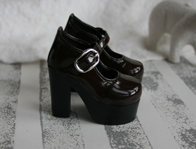 Chocolate Brown Patent Platform