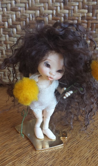 3.5" Dark Brown Spiral Mohair