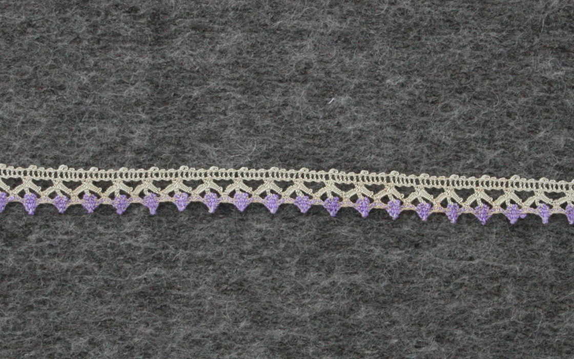 Purple & Gold crocheted 1"