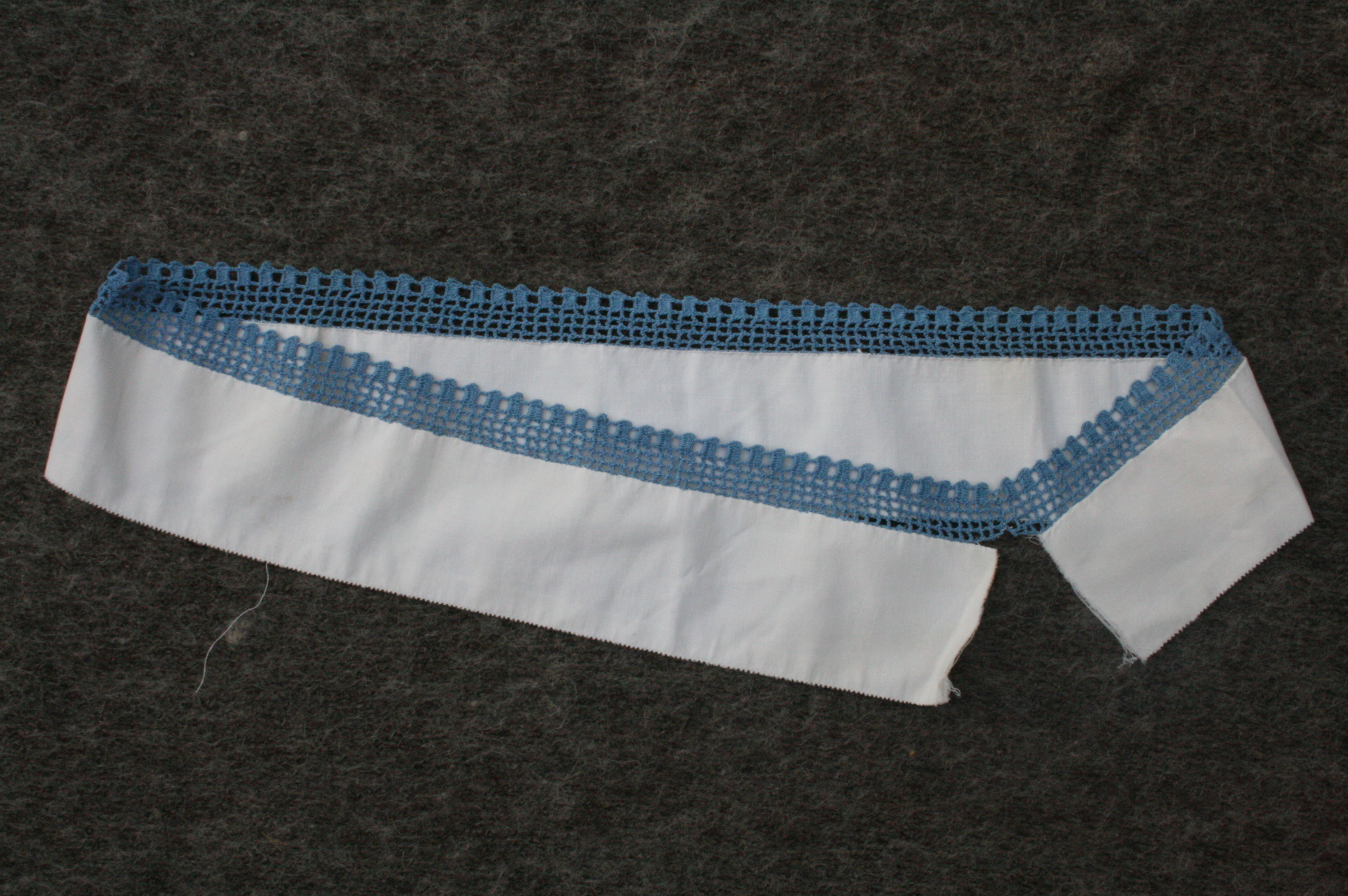 Blue 1" crocheted