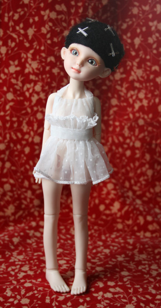 Bobobie white polka dot apron