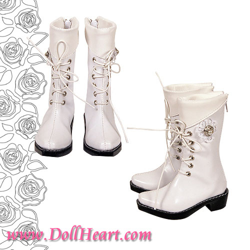 White formal boot