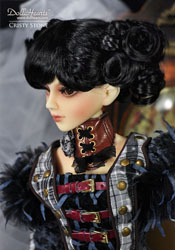 Black Steampunk wig 8-9"