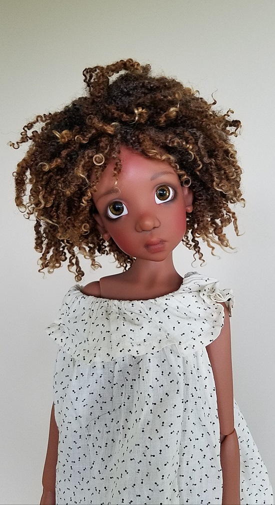 9" tiny ringlet wool wig