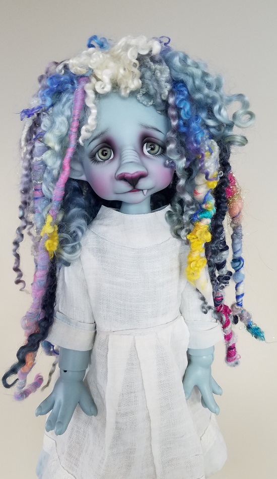 9" handspun yarns wig