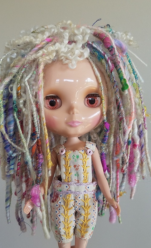 OOAK Dread locked candy spun wig