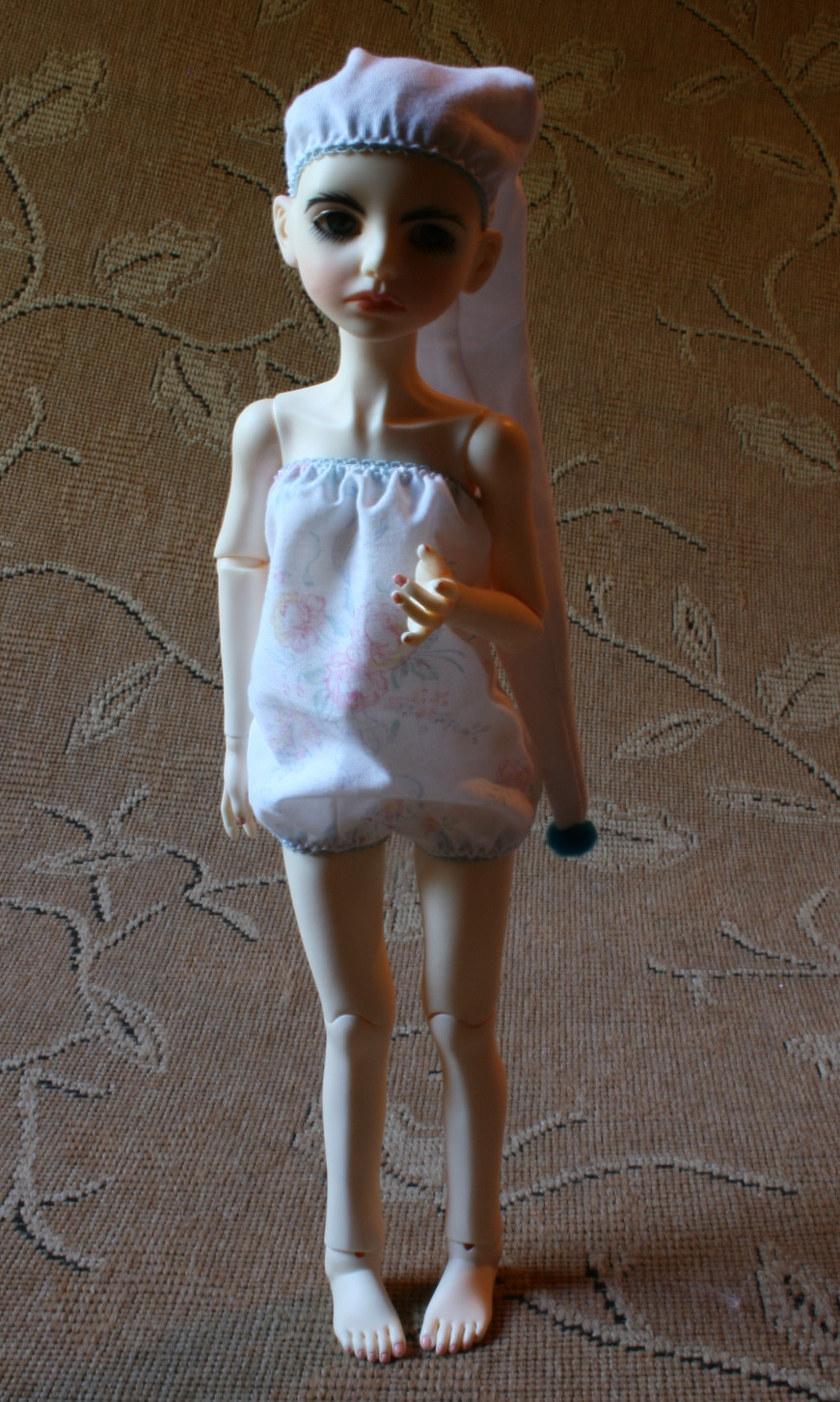 Vintage flower bubble pajama & hat