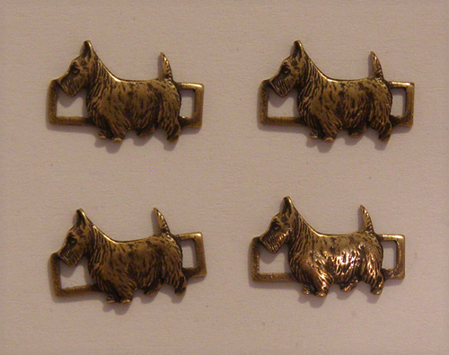 Brass Scottish Terrier connector