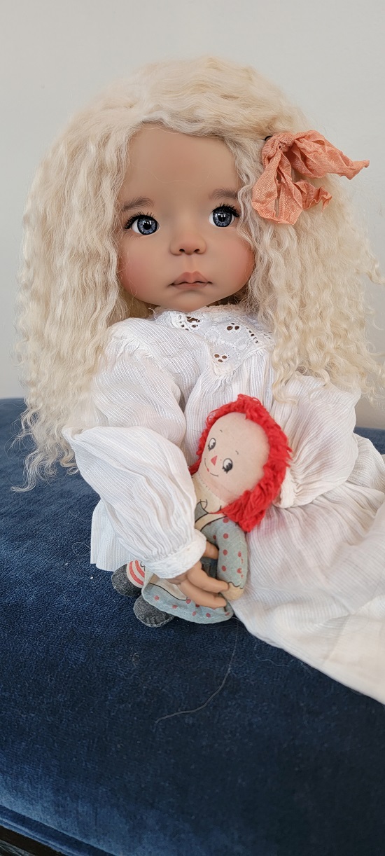 10" Long Blonde Tibet lamb wig