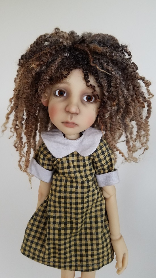 7" dread lock wool wig