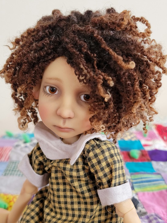 7" Tiny Ringlet handsewn wig