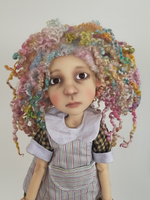 7" pastel dyed ringlet wig