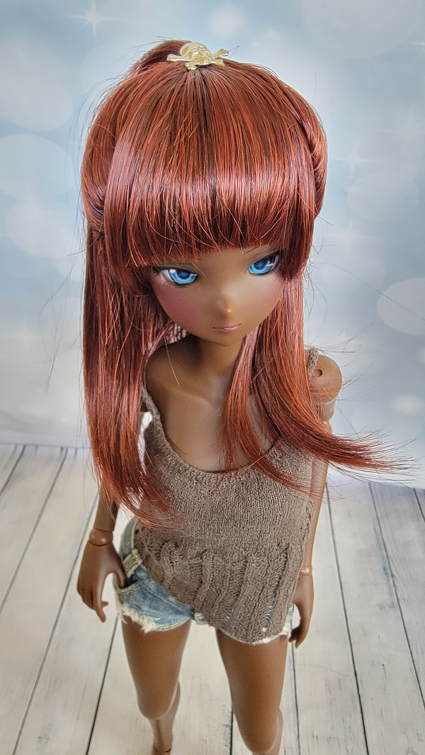 Skull ponytail wig
