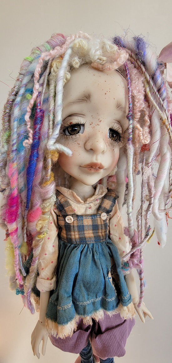 9" OOAK yarns and mohair wig
