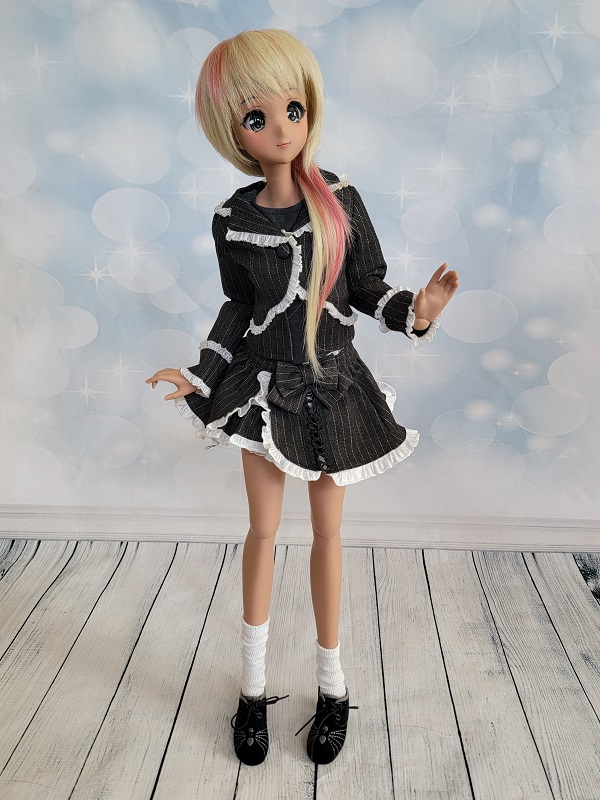 Outfit, wig and shoe set