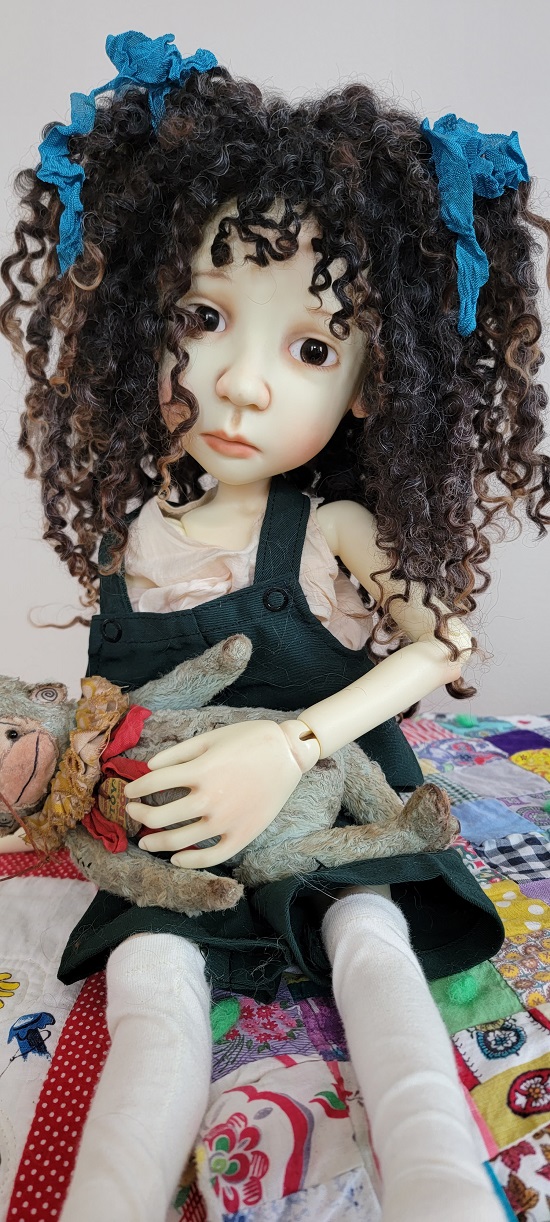 12"Handsewn Long Dark Loppy Lock wig