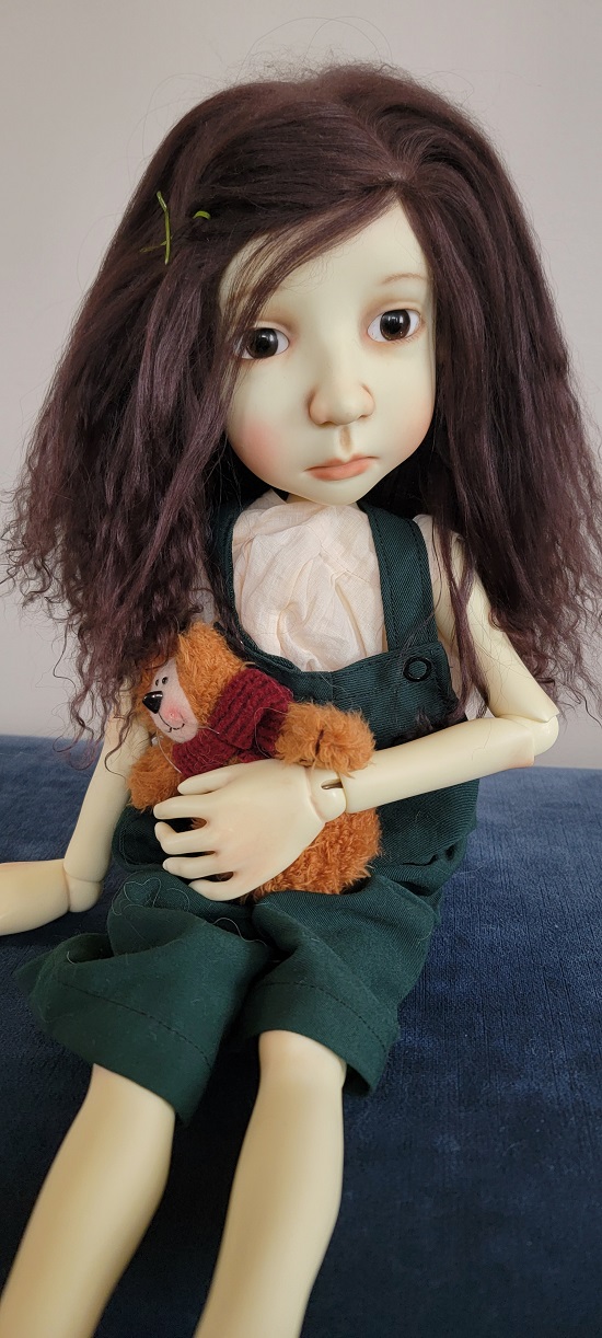 12" Big Stella Dark brown Tibet mohair wig
