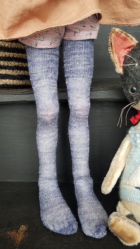 Delicate Blue knit stocking