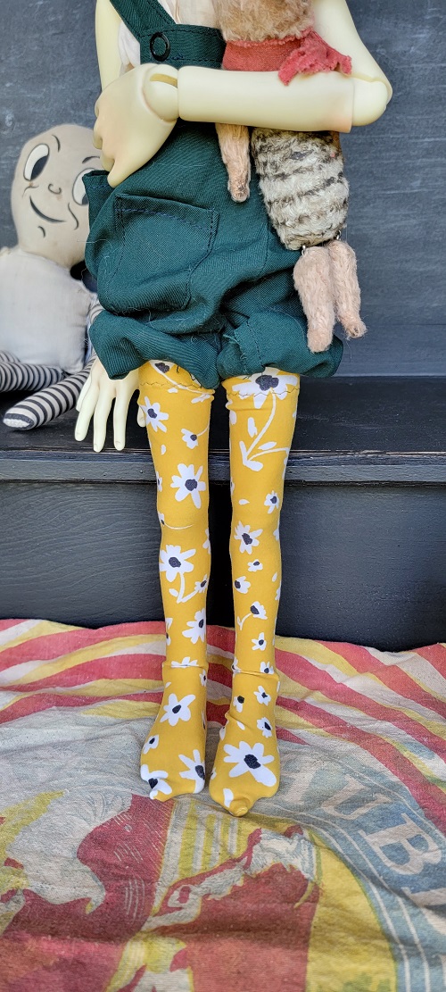 Daisy Sunflower yellow stockings