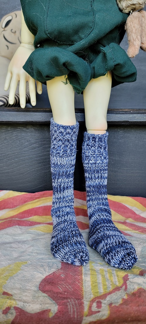 Short Indigo Blue sweater socks