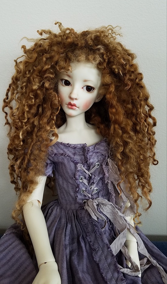 9" Teeswater auburn wig