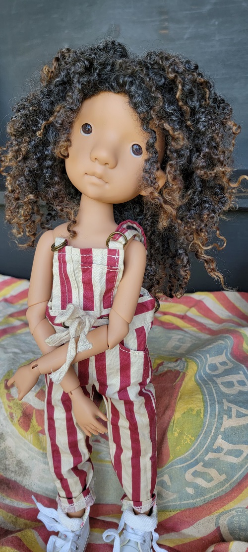 9" OOAK long curl wig